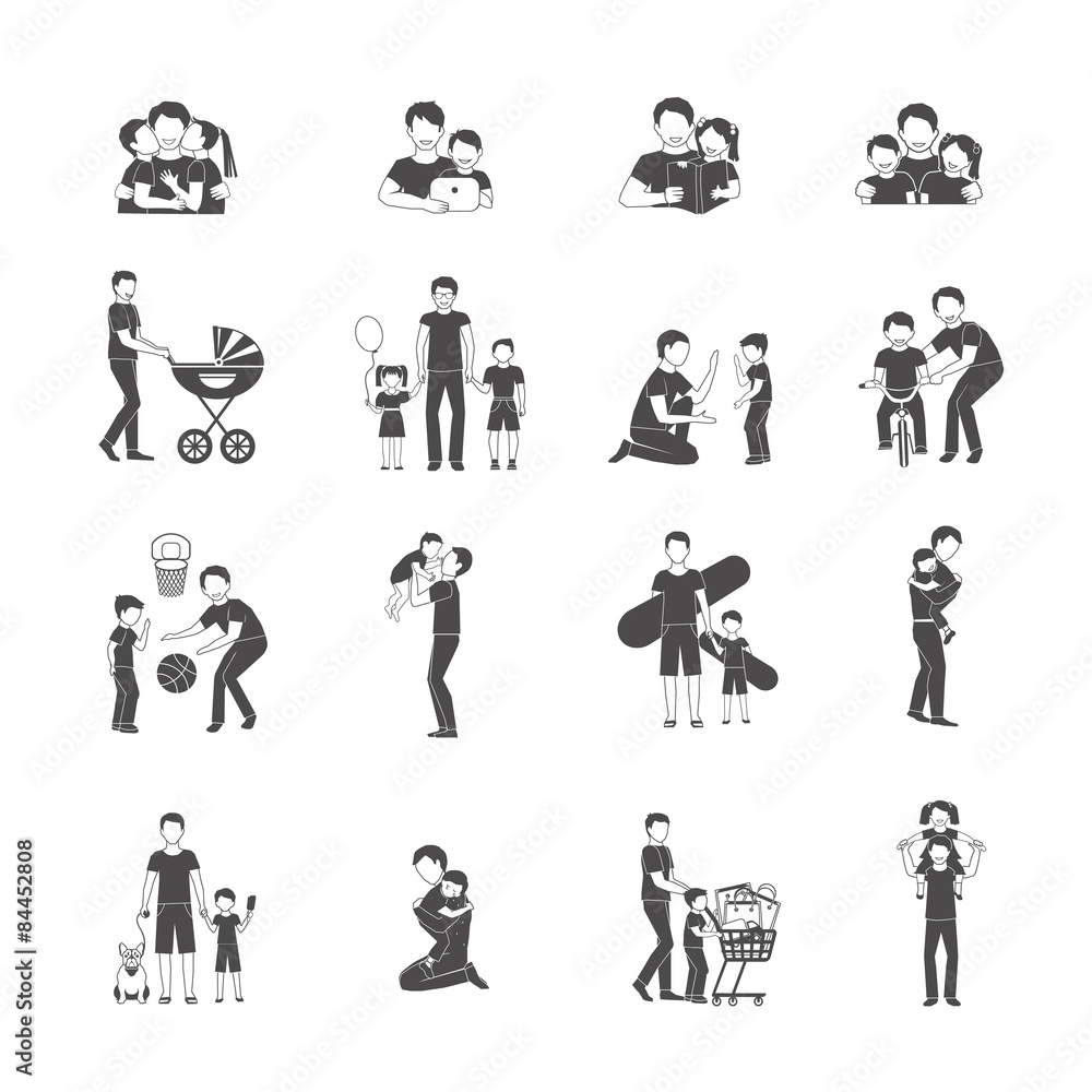 Fatherhood Icon Set Fatherhood Icon Set