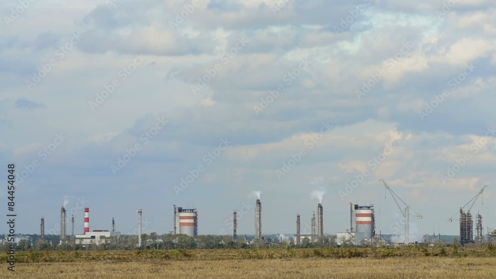 The smoking pipes of chemical plant. Timelapse
The smoking pipes of chemical plant. Timelapse