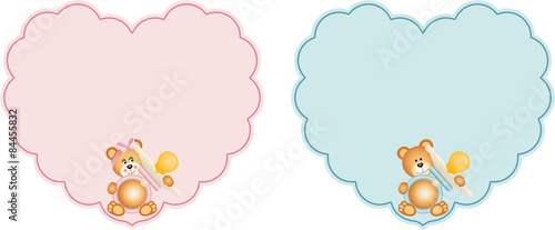 Heart baby label