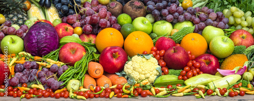 Fototapeta Naklejka Na Ścianę i Meble -  Group of fresh fruits and vegetables organics