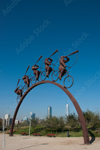 parque bicentenario in vitacura, santiago del cile photo