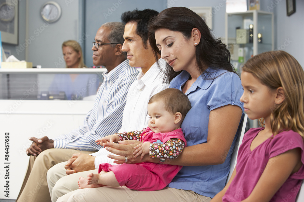 Patients In Doctors Waiting Room