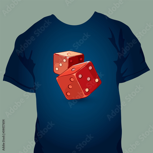 t-shirt print design with dicing