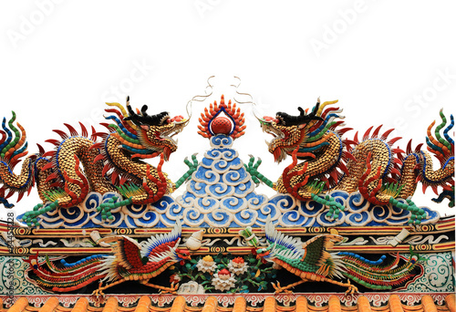 Wallpaper Mural Powerful dragons on the isolated background Torontodigital.ca