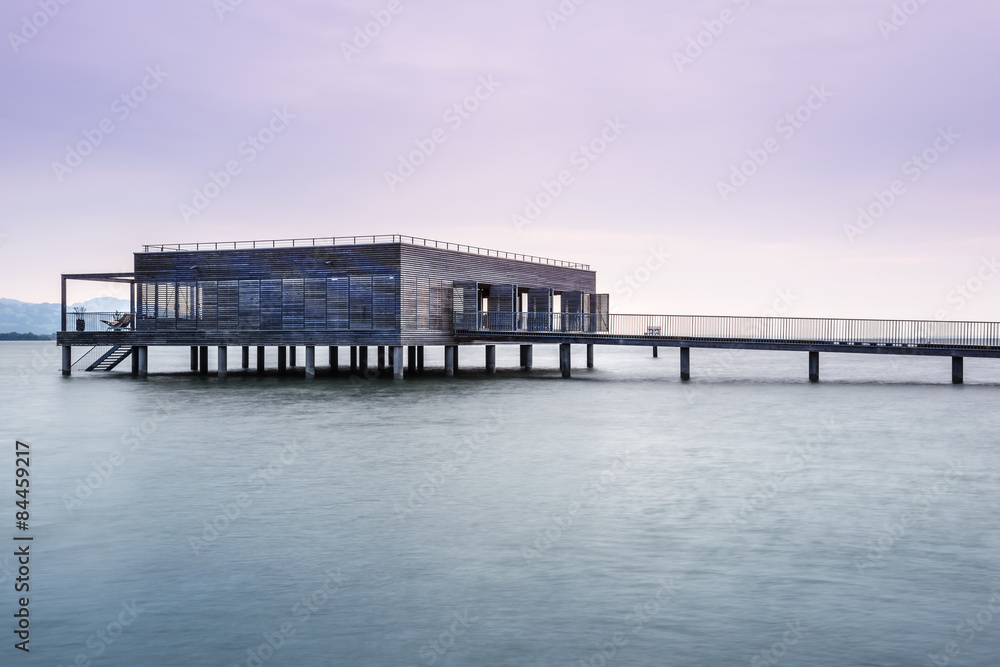 House on stilts on the Costance lake (Bodensee).