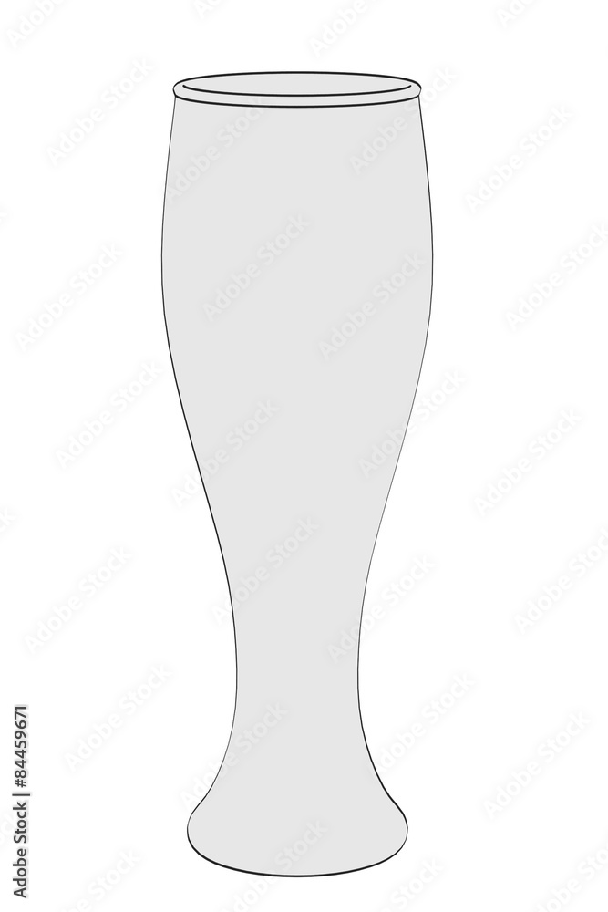 2d illustration of beer glass 2d illustration of beer glass