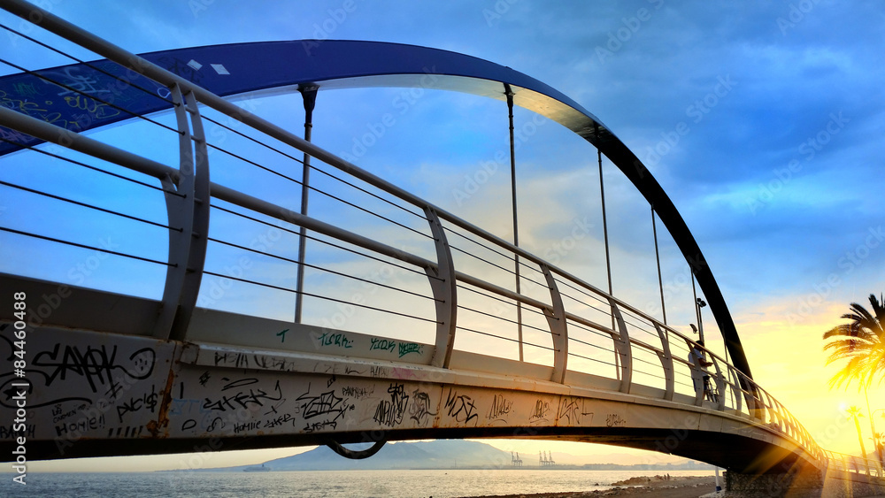 Fototapeta premium Bridge sunset