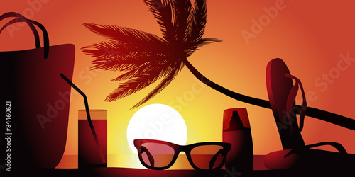 Vacances Plage-couche de soleil