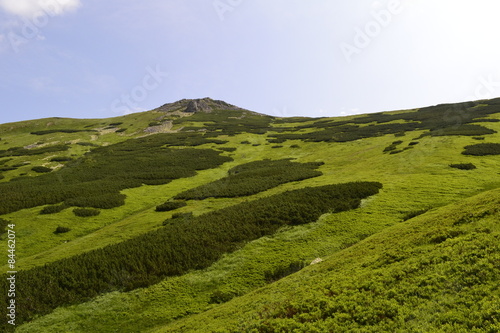 Zielone zbocza górskie photo