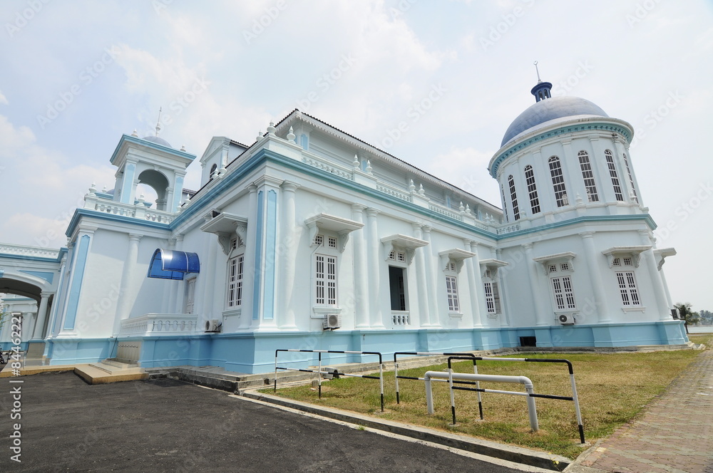 The Sultan Ismail Mosque in Muar, Johor, Malaysia  