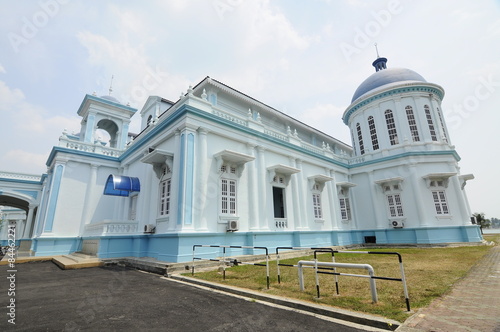 The Sultan Ismail Mosque in Muar, Johor, Malaysia 