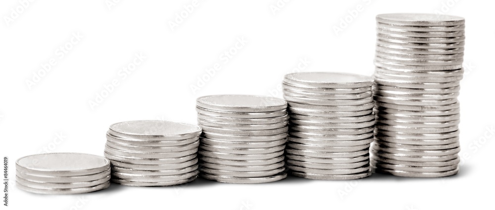 Coin, Silver, Stack. Coin, Silver, Stack.