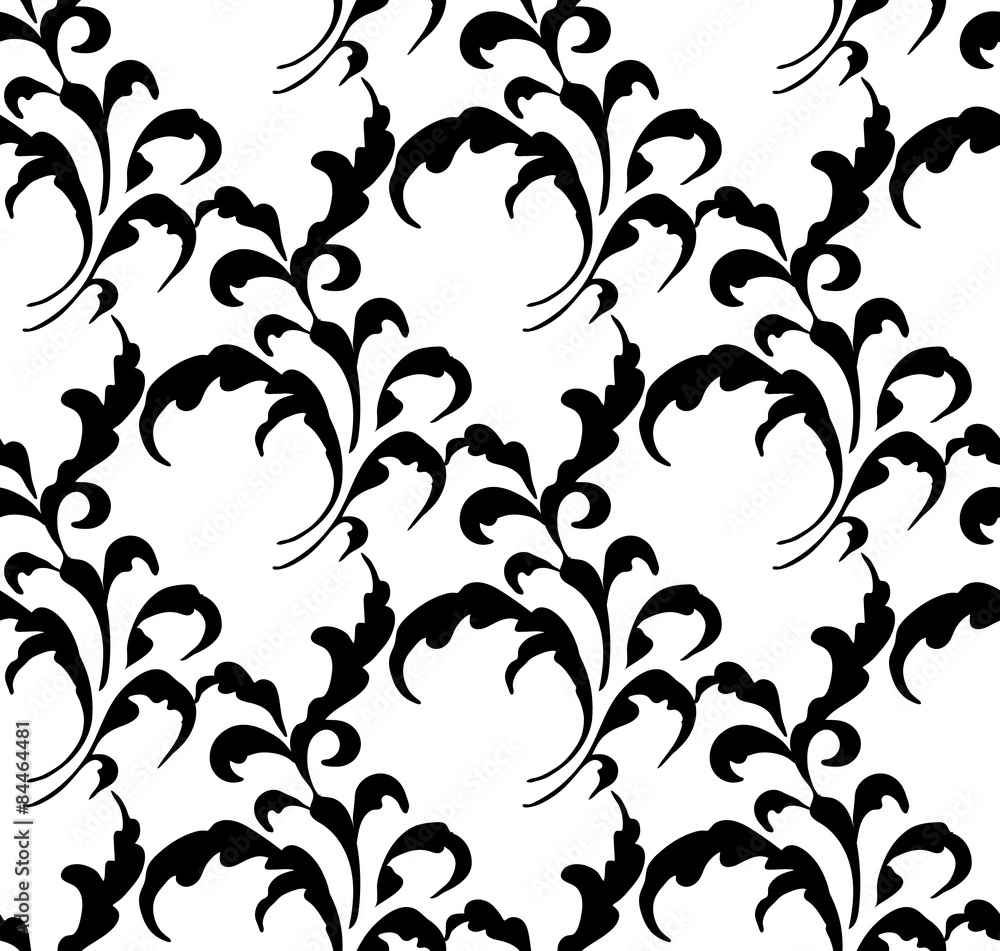 Seamless pattern floral ornament in black and white . Mandala Seamless pattern floral ornament in black and white . Mandala