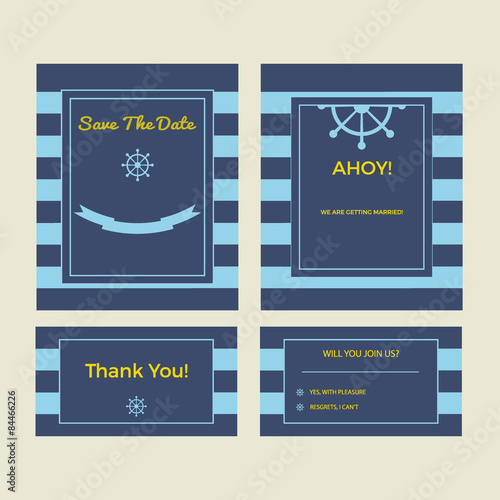 Set of wedding cards
