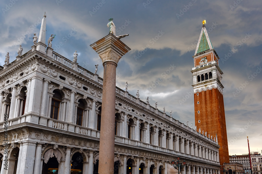 St. Marks Campanile after the storm, Venice