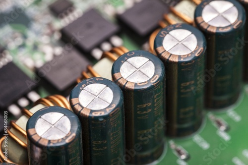 Capacitor, transistor, engineering.