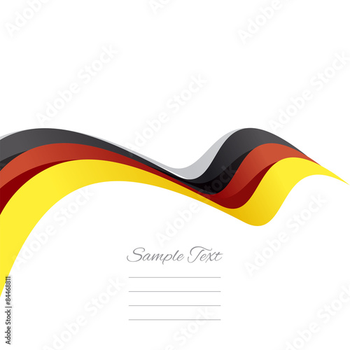 Abstract cover German ribbon white background vector