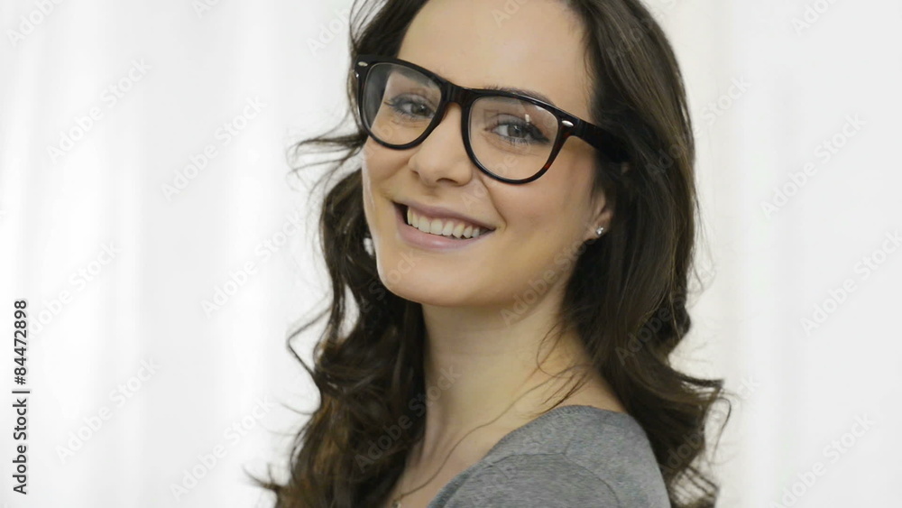 Happy girl wearing glasses Happy girl wearing glasses