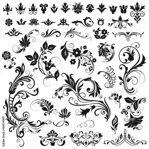 Vector graphic elements for design
