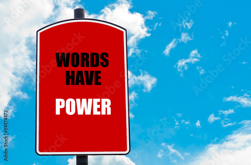 Obraz na płótnie Words Have Power w salonie