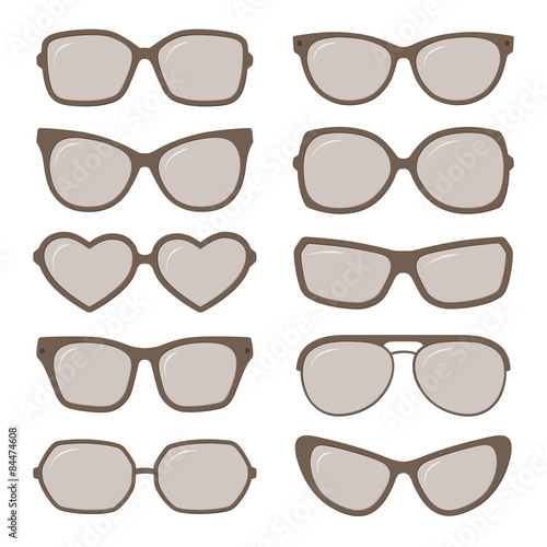 Vector sunglasses, glasses set