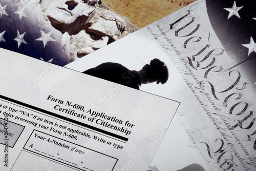 USA Citizenship Immigration Application Closeup