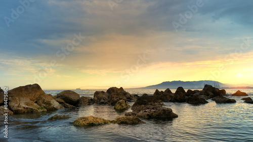 Sunset on the coast Spain