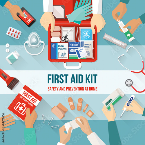 First aid kit and emergency medical team