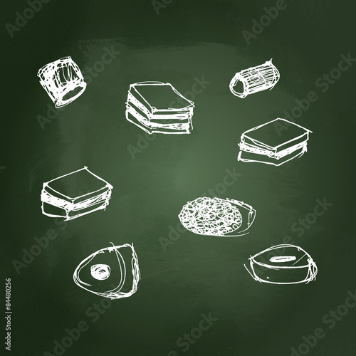 illustration of a selection of sweets