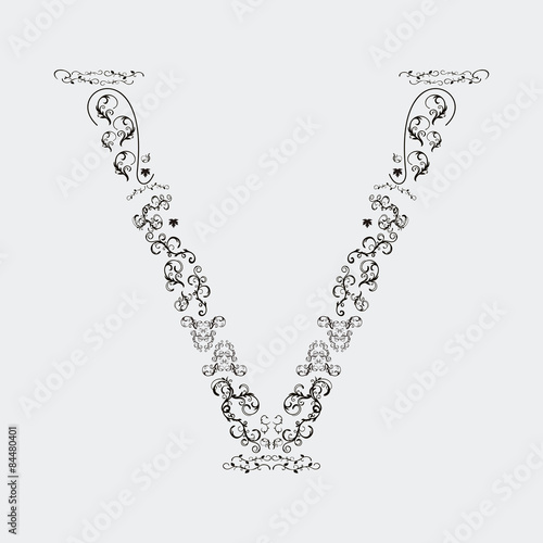 V LETRA PAPEL PINTADO