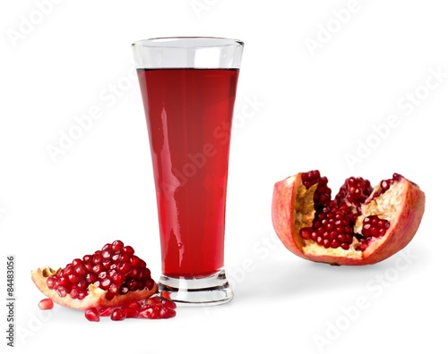 Pomegranate, Fruit, Cross Section.