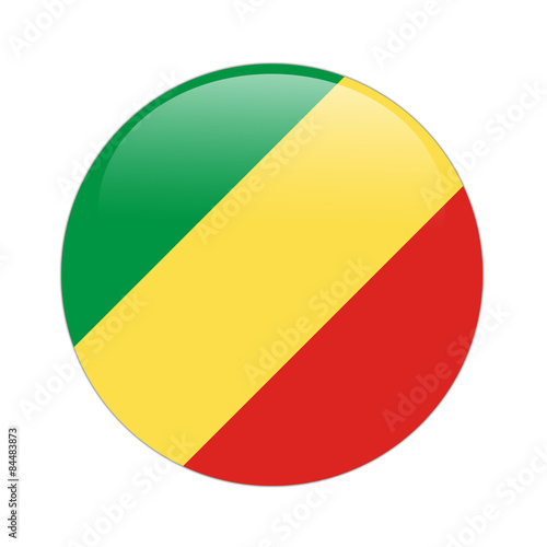 Free Download Congo flag button on white - GFXLoad