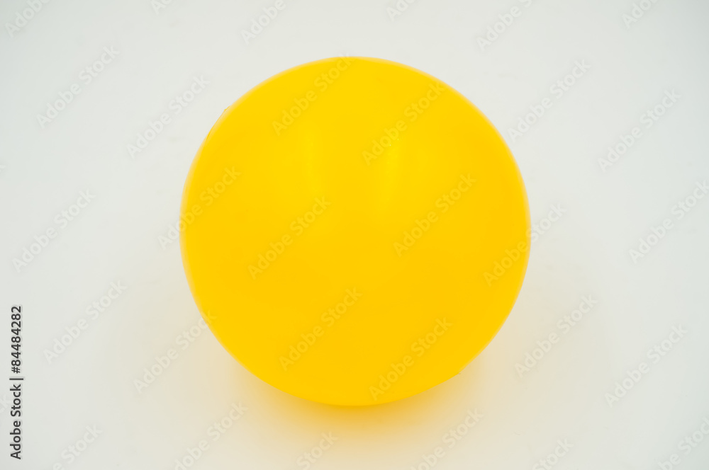 yellow ball - obrazy, fototapety, plakaty 