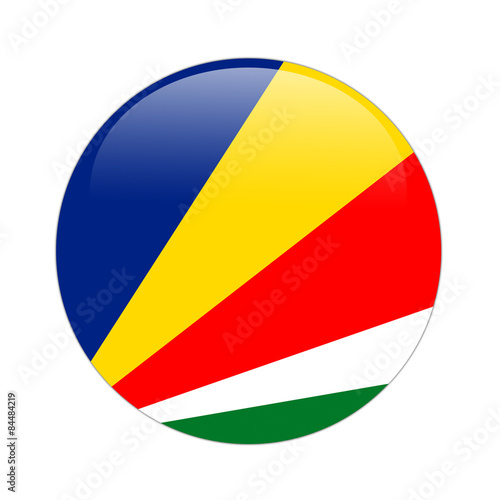 Free Download Seychelles flag button on white - GFXLoad