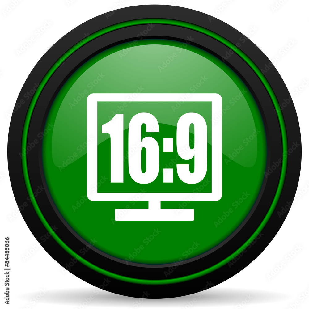 16 9 display green icon