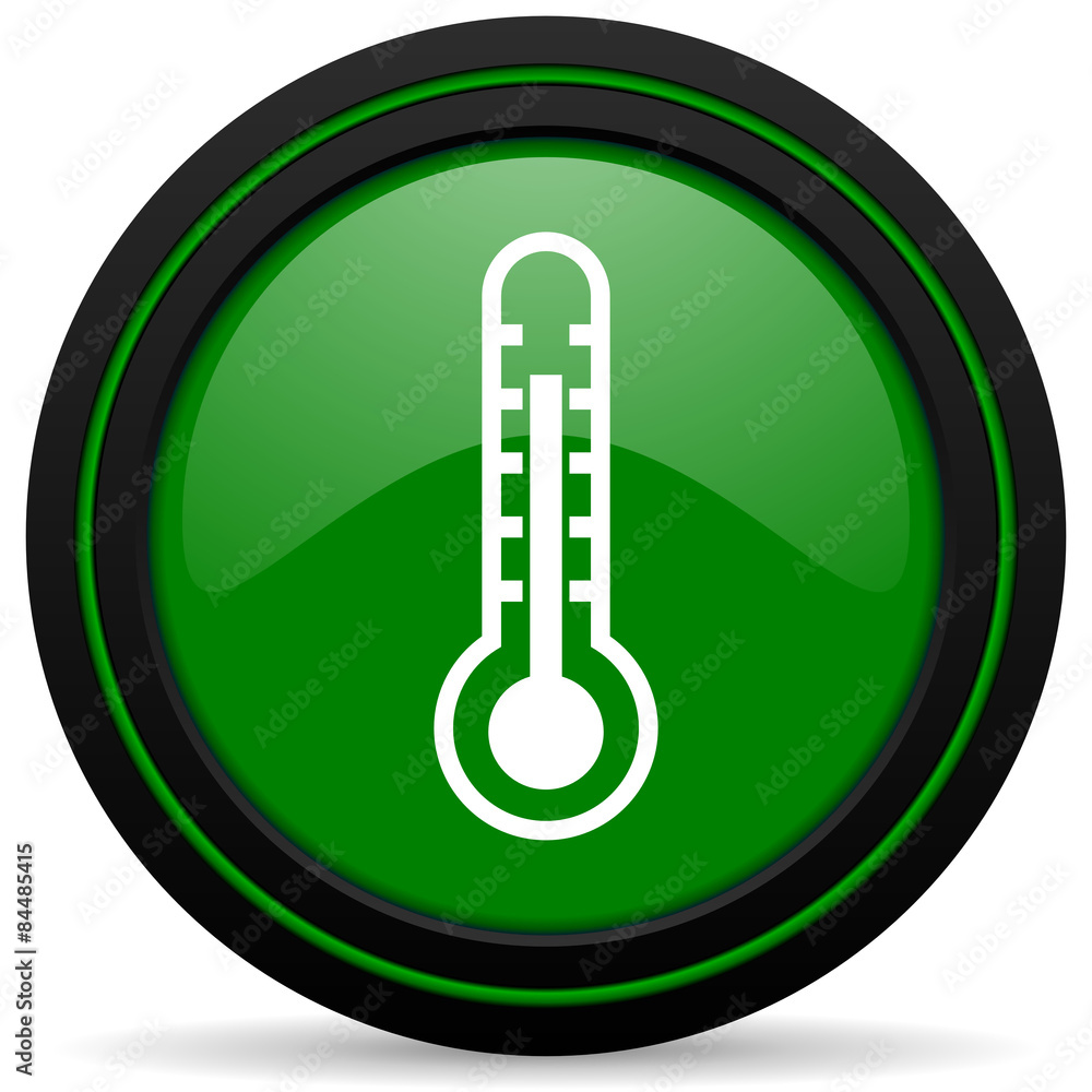 thermometer green icon temperature sign thermometer green icon temperature sign
