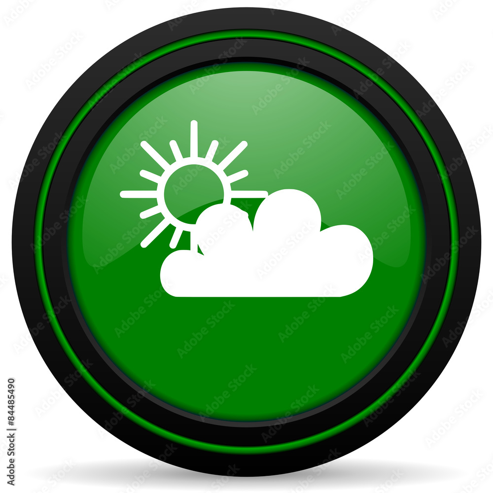 cloud green icon waether forecast sign cloud green icon waether forecast sign