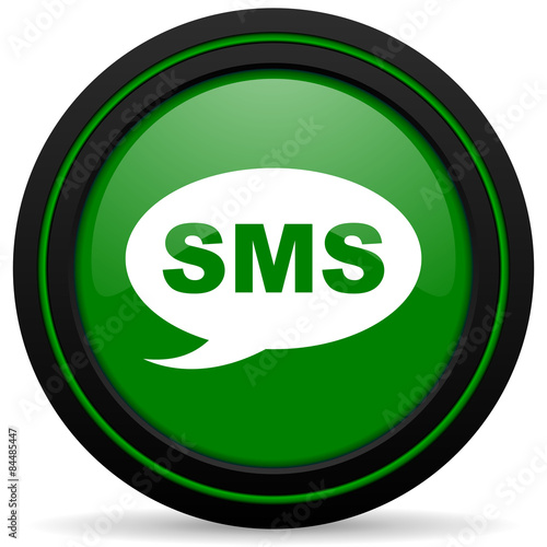 sms green icon message sign