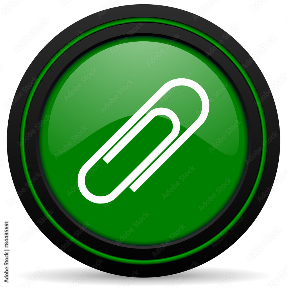 paperclip green icon paperclip green icon