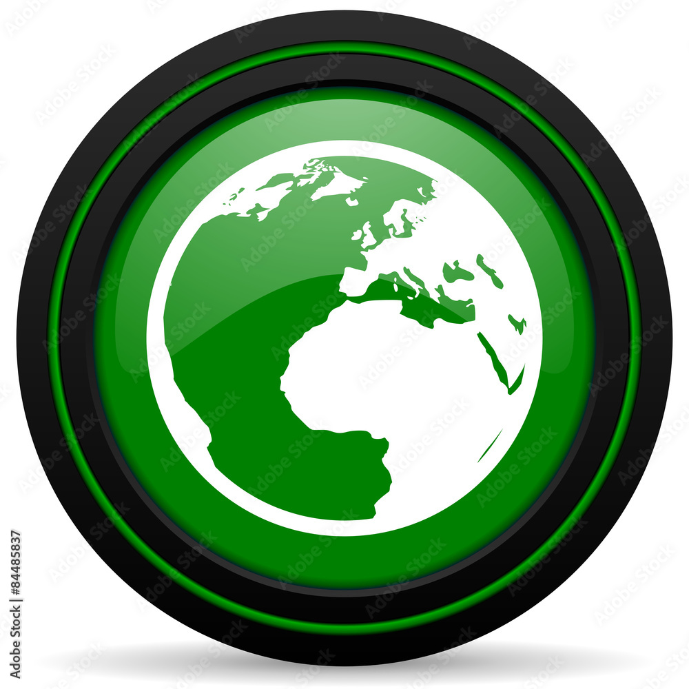 earth green icon world sign earth green icon world sign