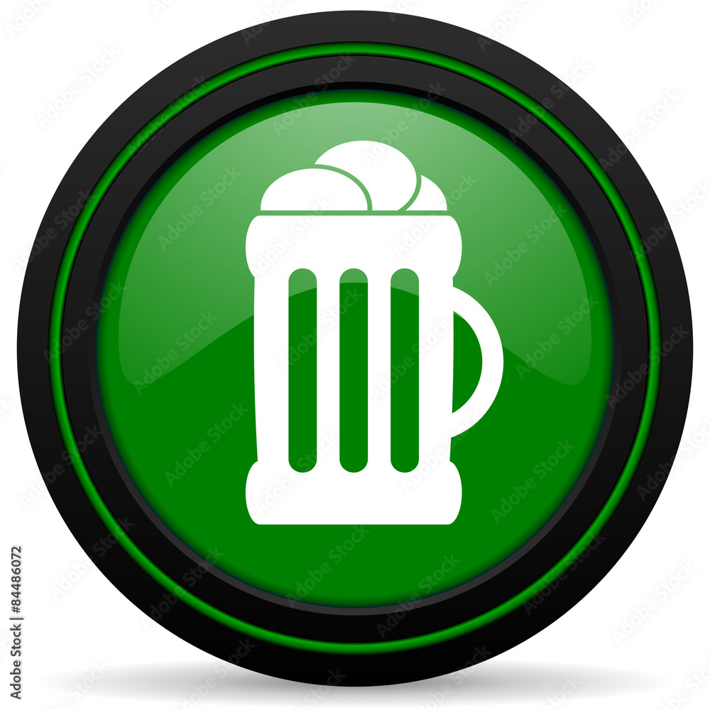 beer green icon mug sign beer green icon mug sign