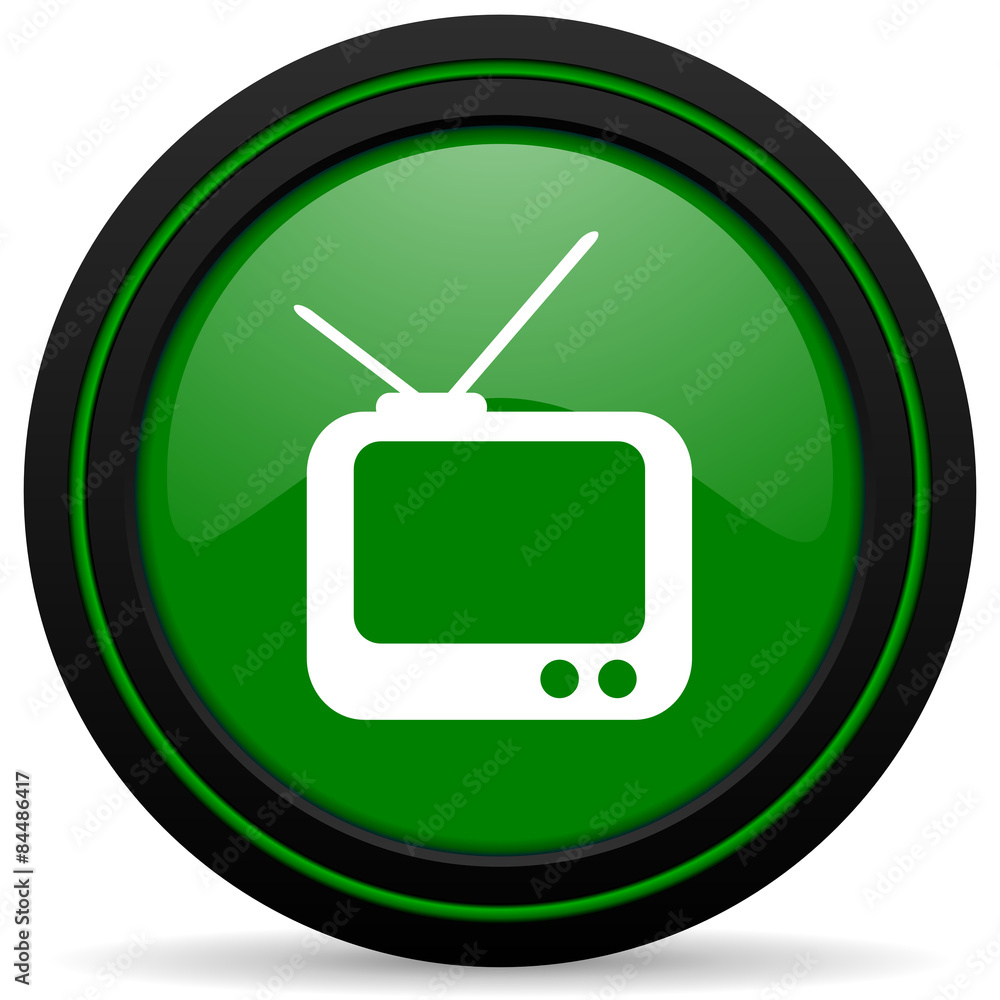 tv green icon television sign tv green icon television sign