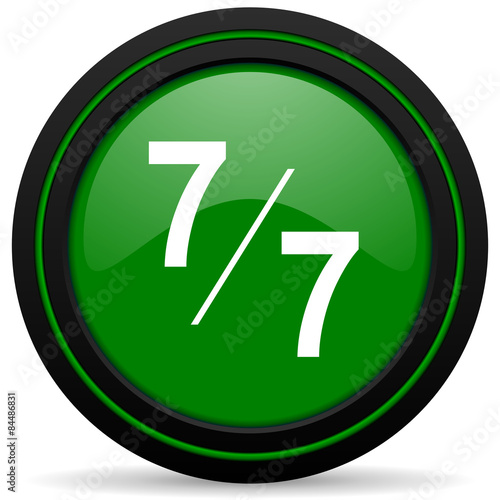 7 per 7 green icon