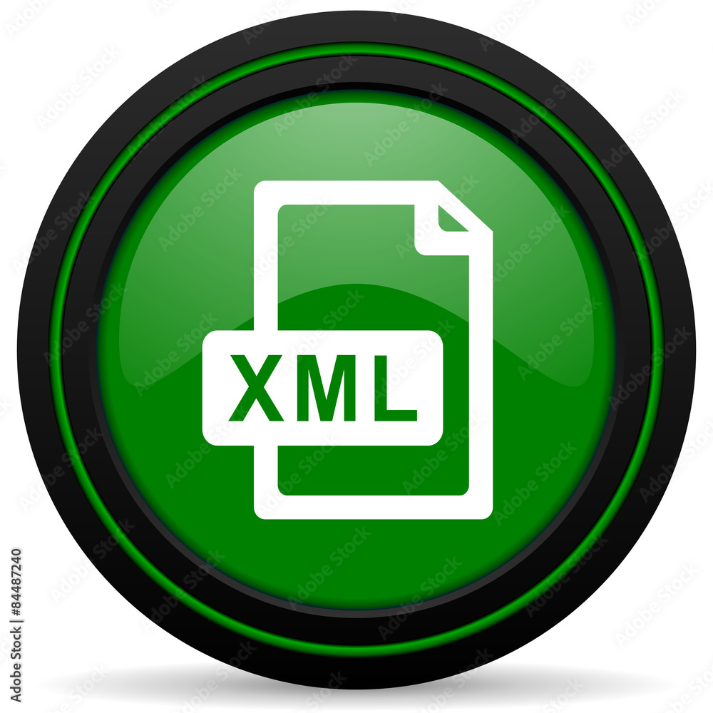 xml file green icon xml file green icon