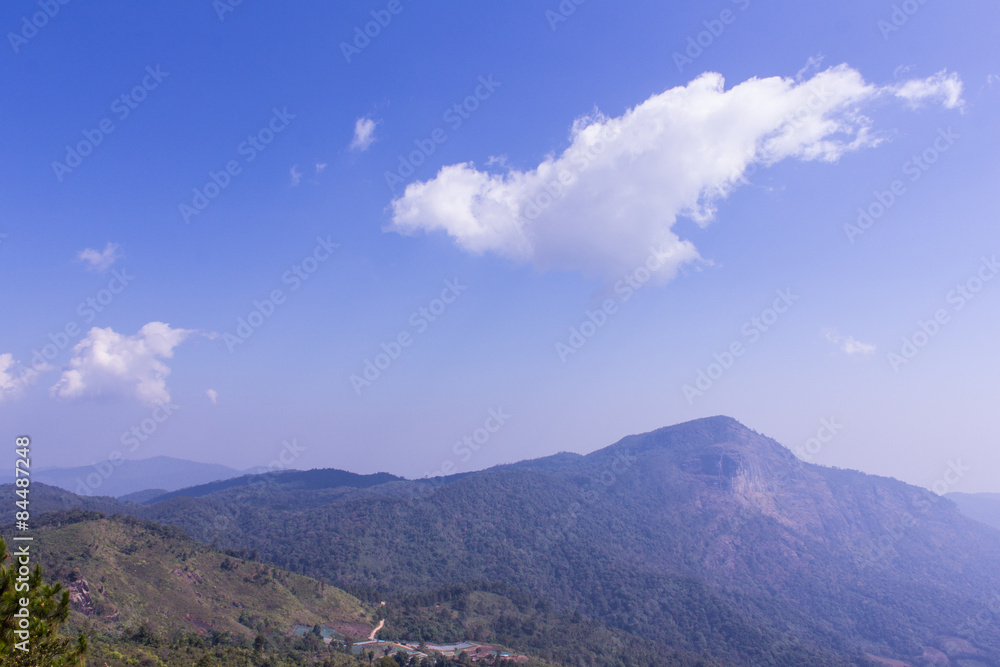 mountain range in doi inthanon in chomthong chiangmai, Thailand