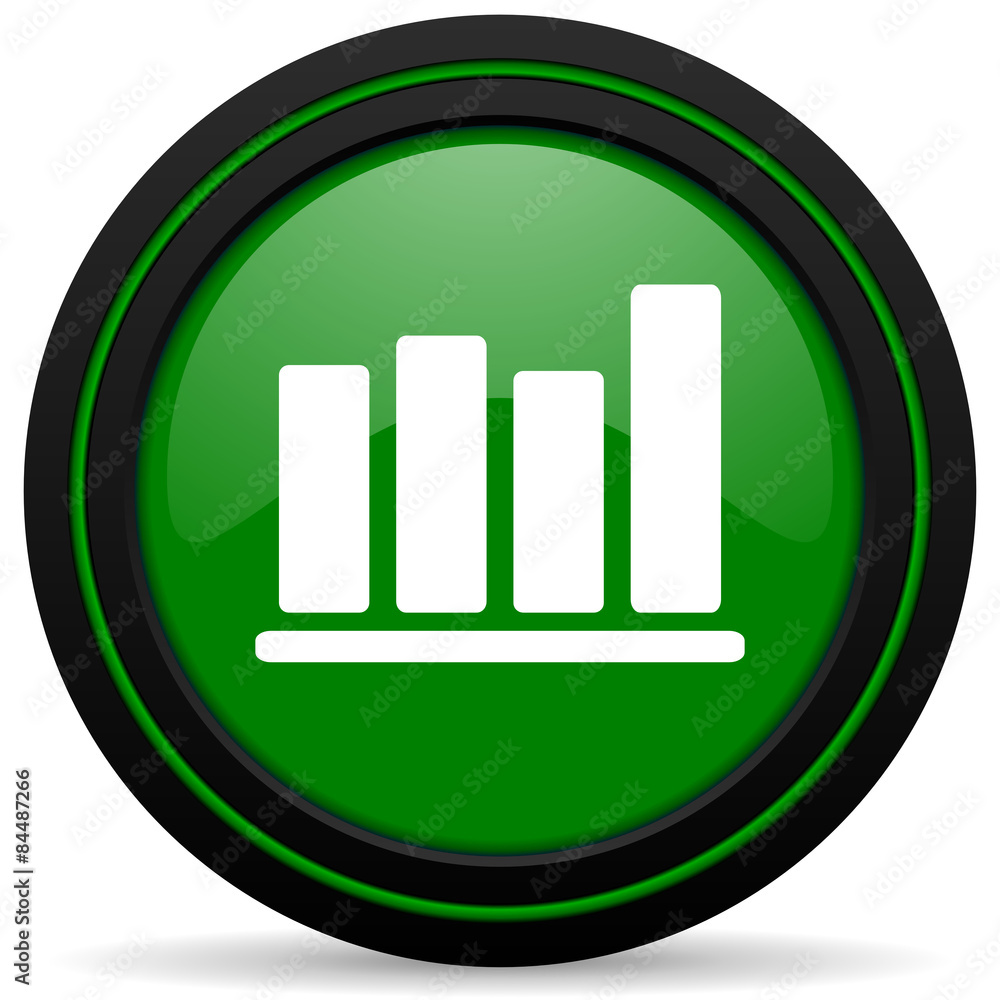 bar chart green icon bar chart green icon