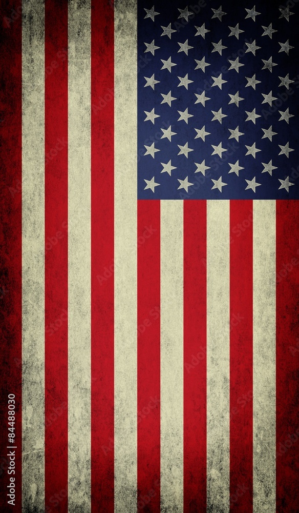 Naklejka premium Grunge USA Flag