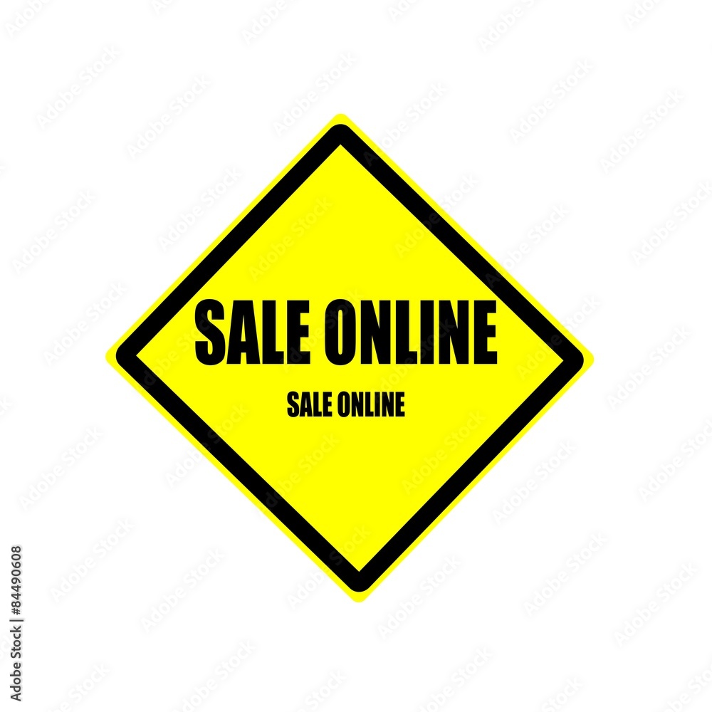 Sale online Black stamp text on yellow background Sale online Black stamp text on yellow background