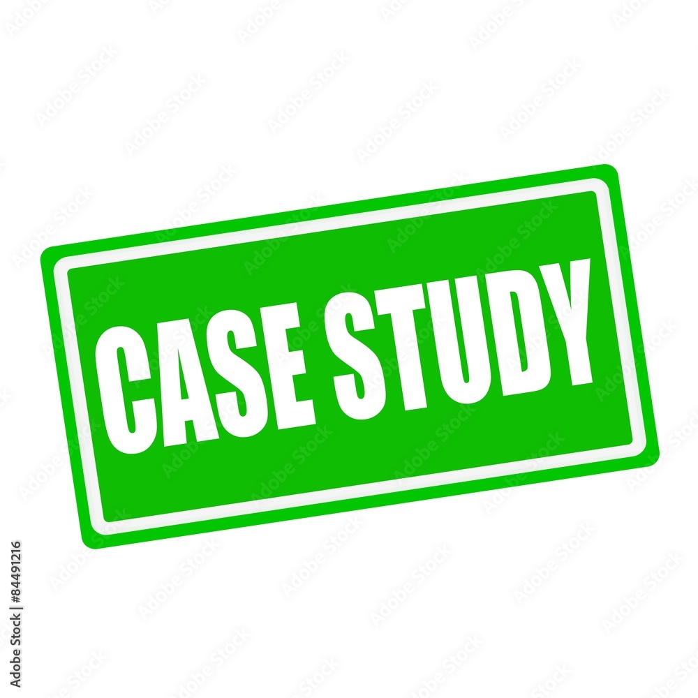 Case study white stamp text on green background Case study white stamp text on green background
