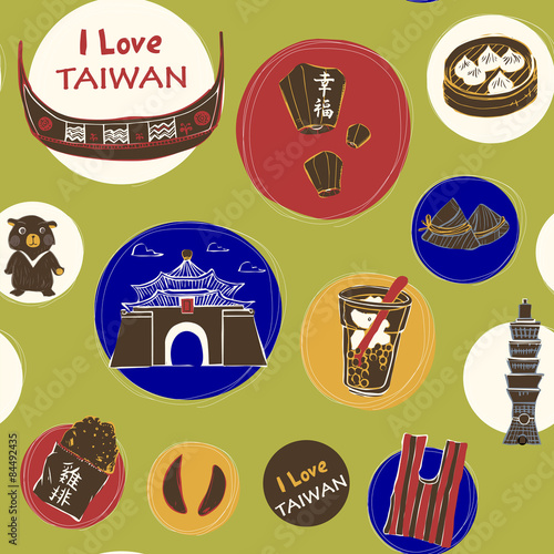 Taiwan travel concept background photo